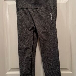 Gymshark ladies Heathered black Leggings size large in great condition